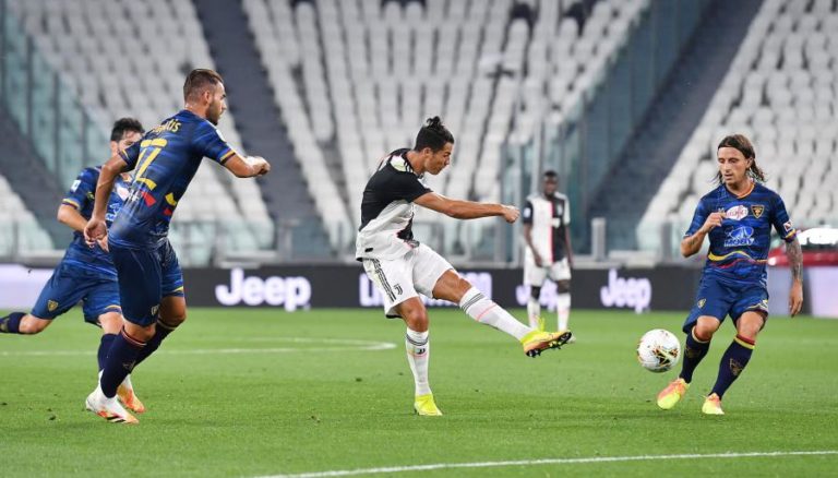 JUVENTUS GOLEIA LECCE E CRISTIANO RONALDO MARCA O 23.º GOLO NA SERIE A
