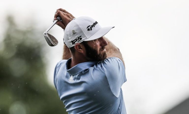 GOLFISTA NORTE-AMERICANO DUSTIN JOHNSON LIDERA PGA CHAMPIONSHIP APÓS TRÊS VOLTAS