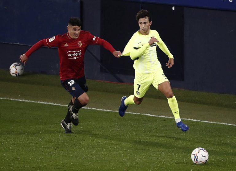JOÃO FÉLIX BISA NO TRIUNFO DO ATLÉTICO DE MADRID POR 3-1 EM CASA DO OSASUNA