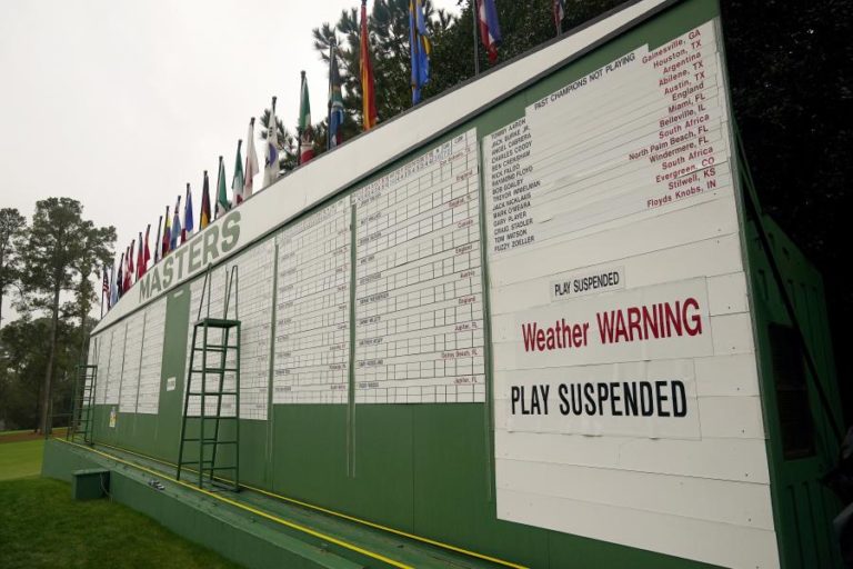 PRIMEIRA VOLTA DO MASTERS DE AUGUSTA SUSPENSA DEVIDO AO MAU TEMPO