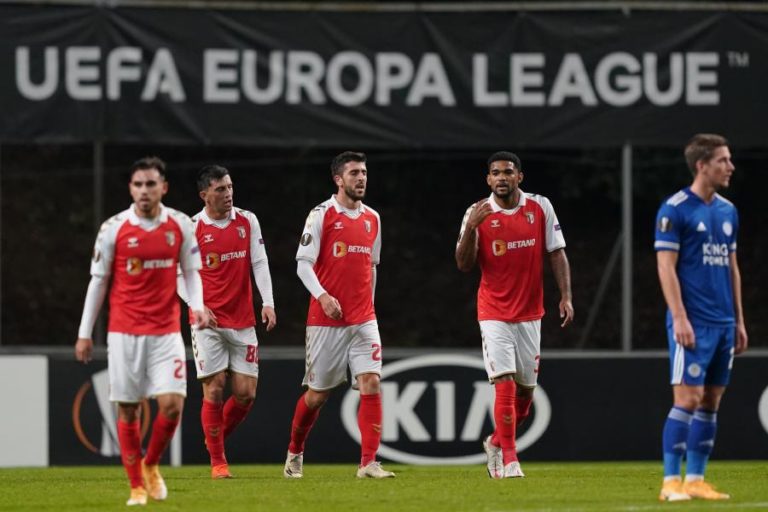 BRAGA EMPATA COM LEICESTER E FICA A UM TRIUNFO DO APURAMENTO NA LIGA EUROPA