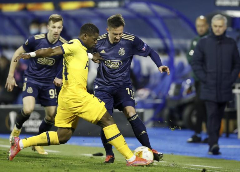 Tottenham e Mourinho humilhados na Croácia, Paulo Fonseca fica sozinho na Liga Europa