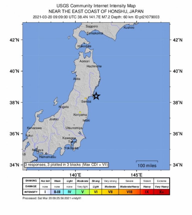 Terramoto de magnitude 7,2 faz tremer Tóquio e alerta para tsunami a nordeste