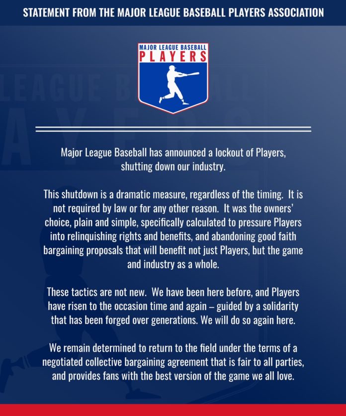 Foto: Mlbpa Communications/Twitter