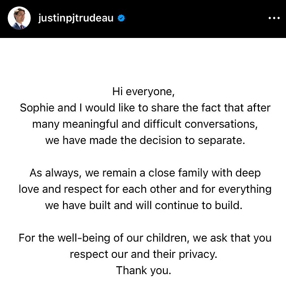 Foto: Justin Trudeau Instagram