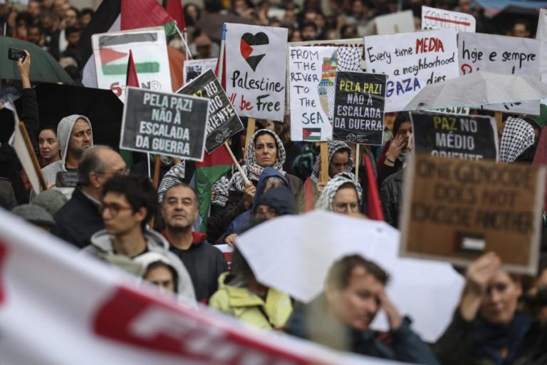 PCP e BE juntam-se a manifestação em Lisboa pelo “fim do massacre” do povo palestiniano
