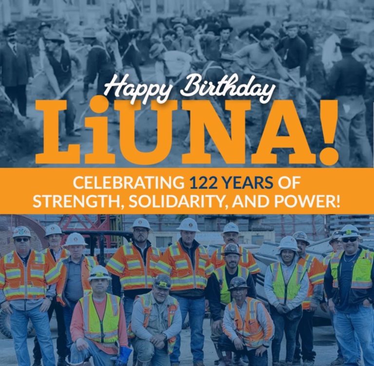 LiUNA celebra 122 anos de história sindical