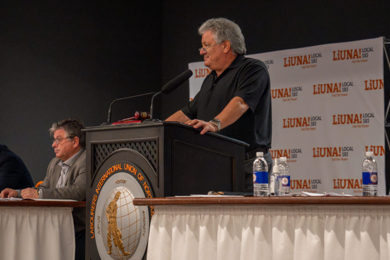 Jack Oliveira enaltece sacrifício dos trabalhadores da LiUNA Local 183