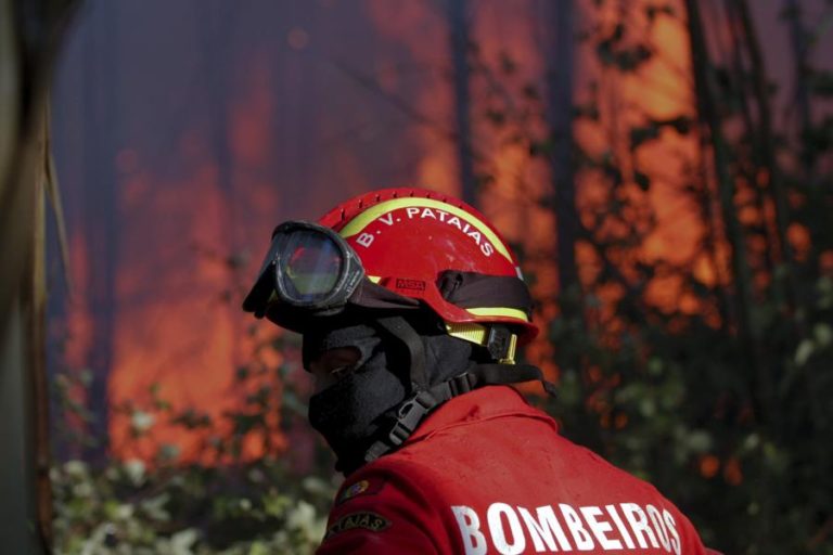 Mais de 100 operacionais combatem fogo florestal em Arouca