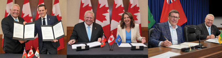 Doug Ford assina acordos com Alberta, Saskatchewan e P.E.I.