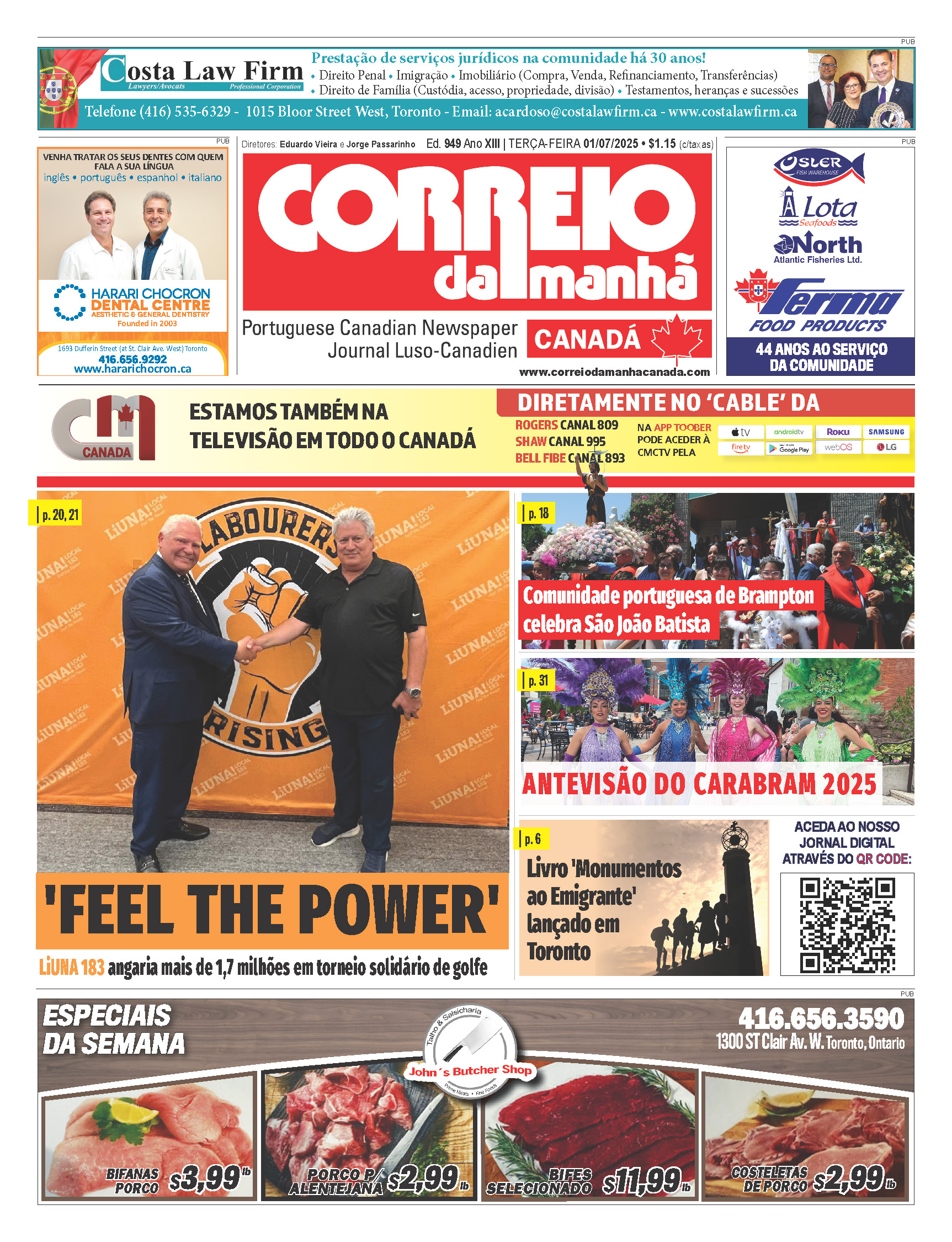 Correio da Manhã Canadá 1 de julho 2025