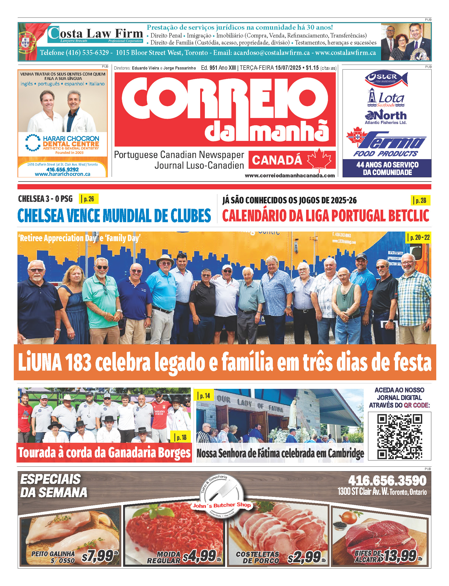 Correio da Manhã Canadá 15 de julho 2025