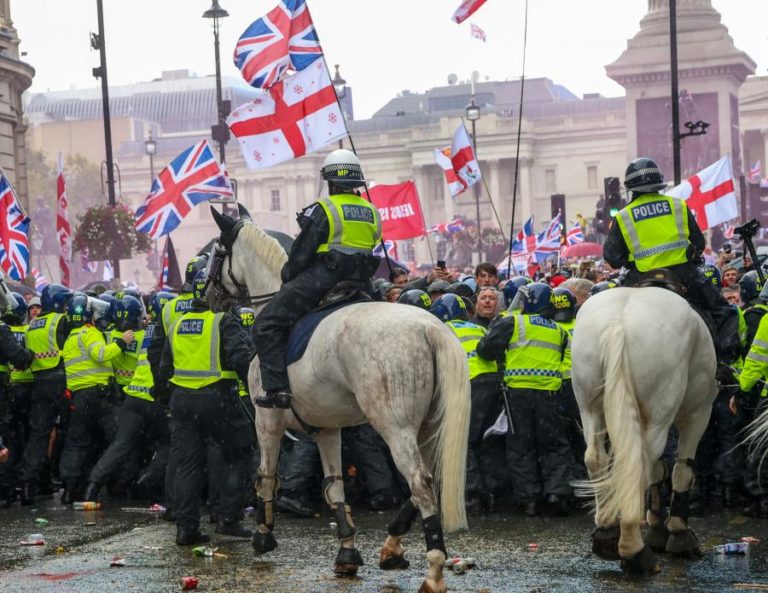Nove pessoas detidas em manifestação em Londres por agressões à policia