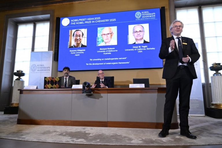 Nobel da Química atribuído pelo desenvolvimento de estruturas metalorgânicas