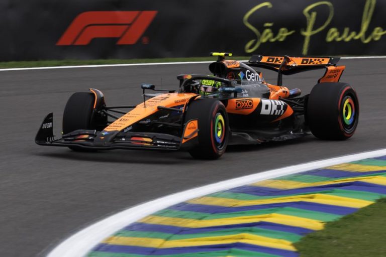 Lando Norris na ‘pole position’ no Brasil e Verstappen eliminado sai de 16.º