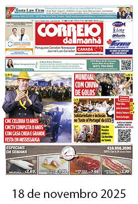 Correio da Manhã Canadá 18 de novembro 2025