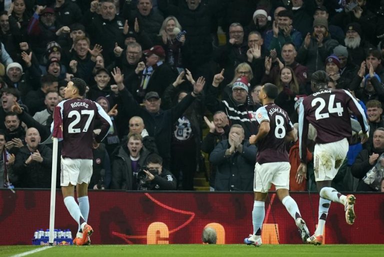 Aston Villa vence 10.º jogo seguido ao bater Manchester United de Ruben Amorim