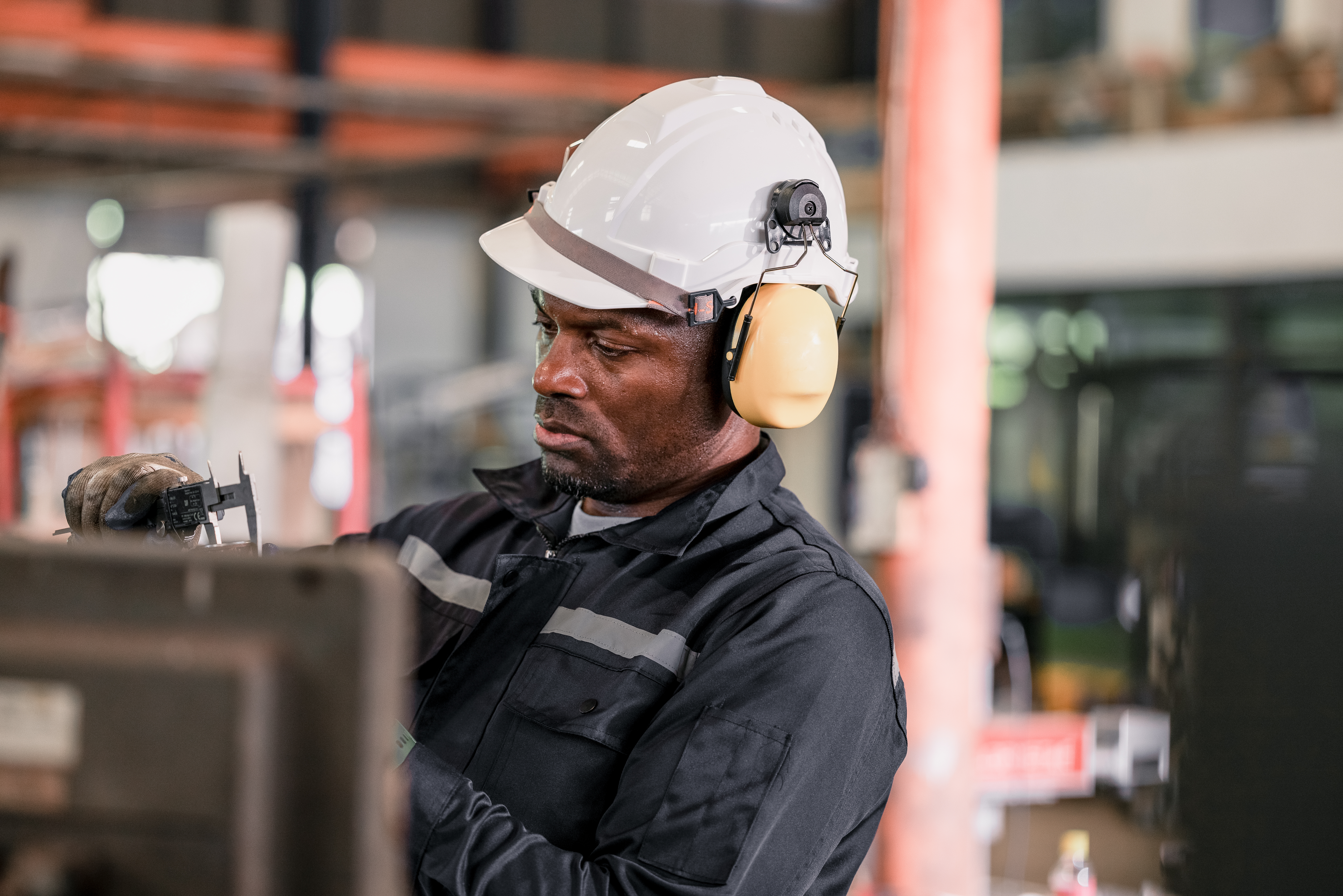 Techs examine work quality, materials, engine. Inspect tool for