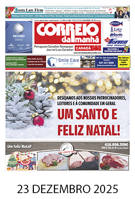 Correio da Manhã Canadá 23 de dezembro 2025