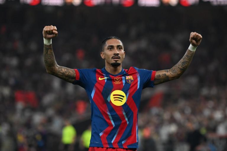 FC Barcelona chega à 16.ª Supertaça espanhola com um ‘bis’ de Raphinha