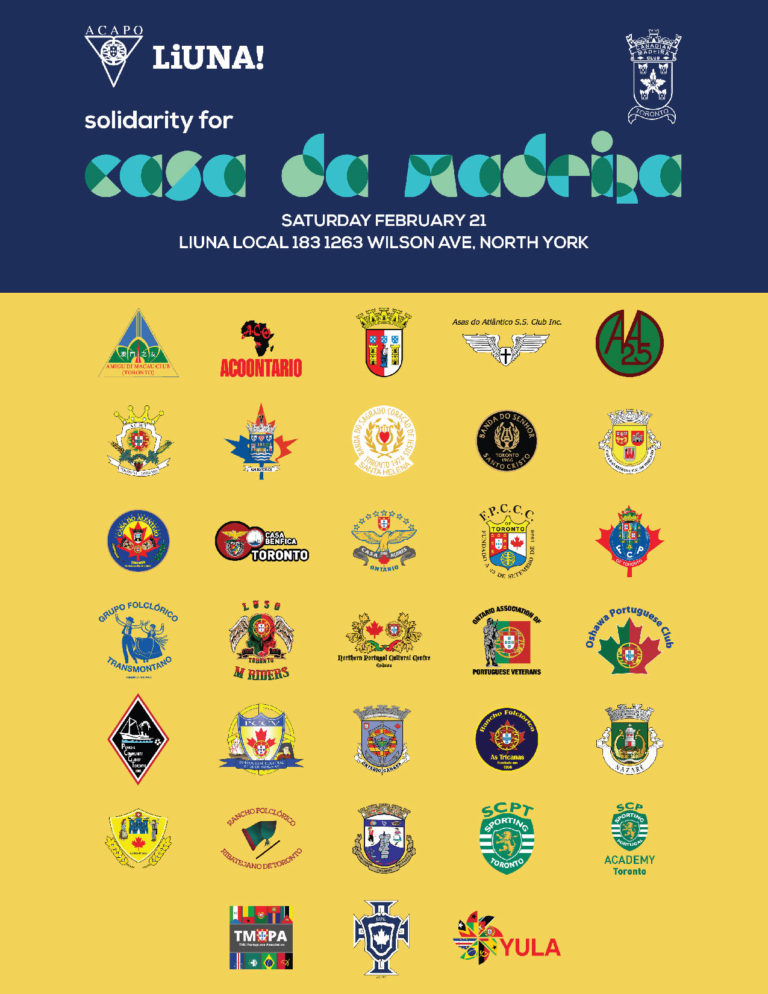 Evento de angariação de fundos para a Casa da Madeira na LiUNA Local 183