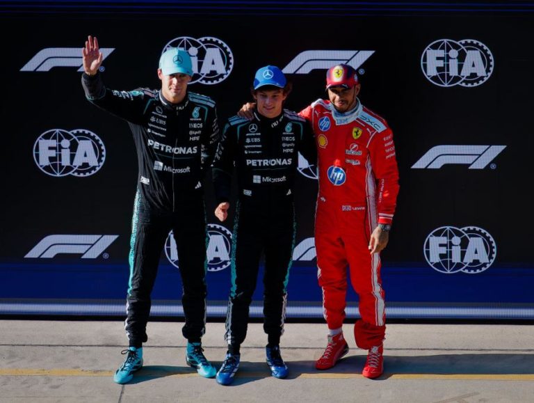 George Russell venceu corrida sprint no GP da China e Antonelli fez história