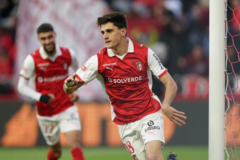 Sporting de Braga vence Arouca por 1-0 e reforça quarto lugar