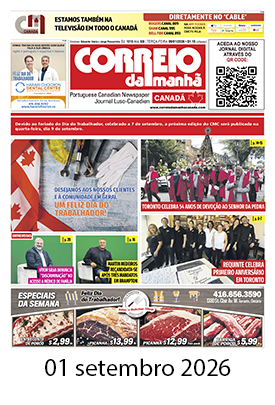 Correio da Manhã Canadá 1 de setembro 2026