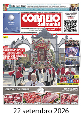 Correio da Manhã Canadá 22 de setembro 2026